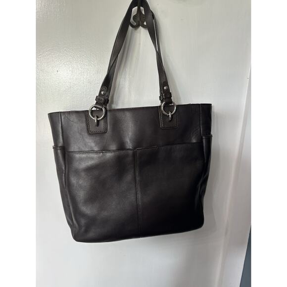Coach Athentic Black Gallery Leather Tote F19252 Purse Silver Hardware - Picture 7 of 8
